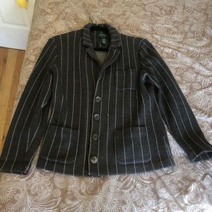 RALPH LAUREN grey pinstripe wool blazer